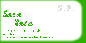 sara mata business card