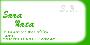 sara mata business card